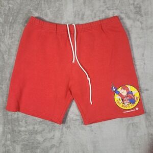 Vintage 1987 Budweiser Bud Man Shorts Adult Large Red Graphic Rare
